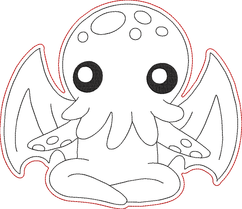 Cute cryptid coloring dolls