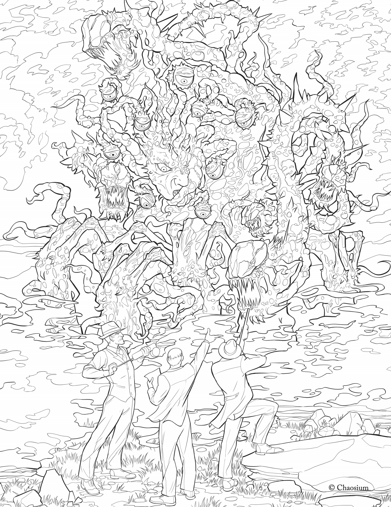 Enjoy this fantastic and free call of cthulhu coloring book â