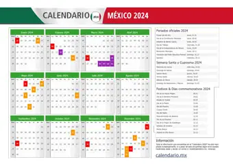 Mãxico â con todos los feriados