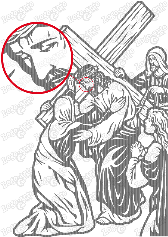 ª estaciãn del viacrucis tradicional vectorizada para corte
