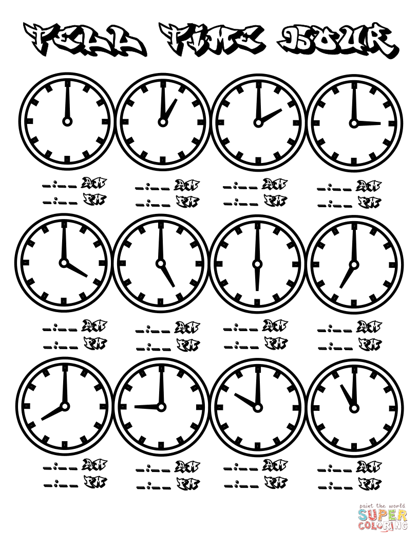 Dibujo de cuarto de hora para colorear dibujos para colorear imprimir gratis
