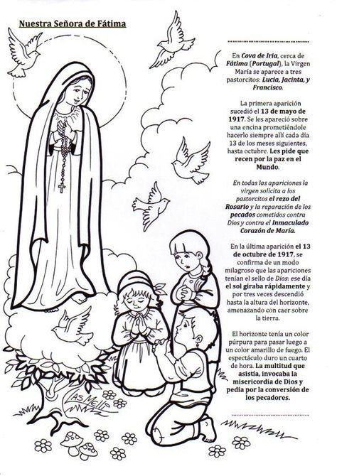 Fatima pa colore catequesis temas de catequesis historia de la virgen