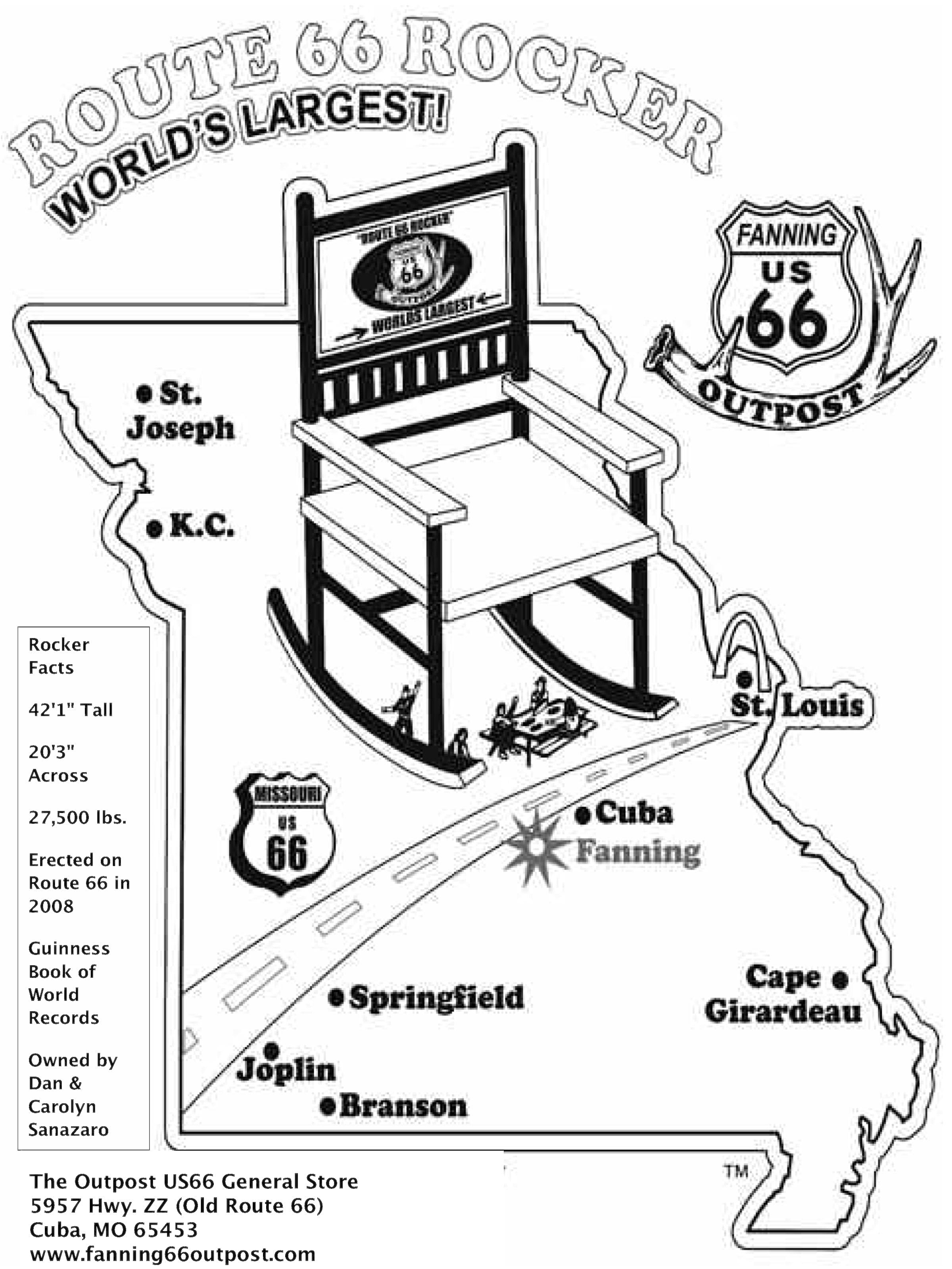 Guinness worlds largest rocker coloring page