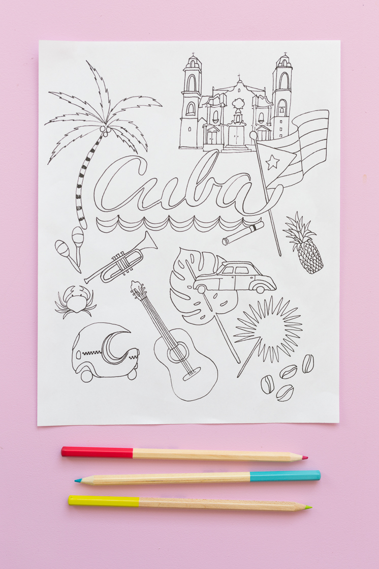 Cuba coloring pages