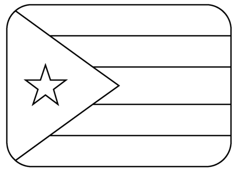 Flag af cuba emoji tegninger til print