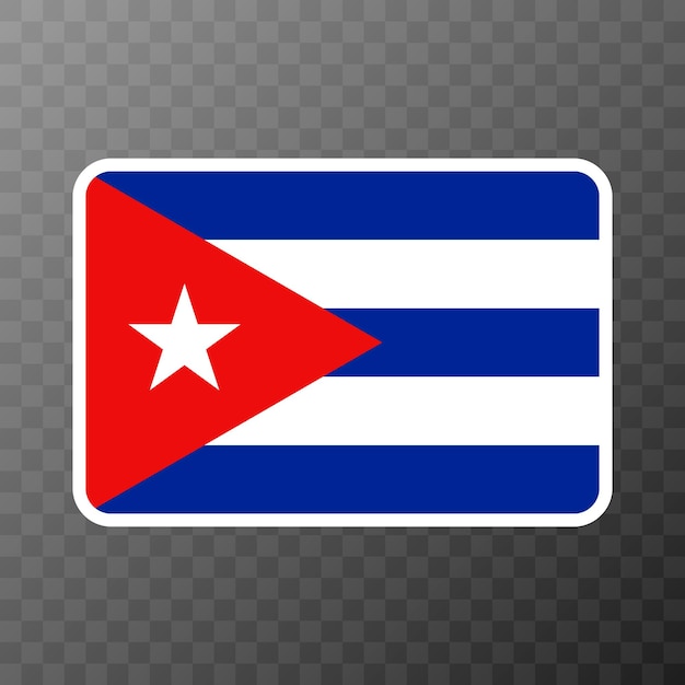 Premium vector cuba flag official colors and proportion vector illustration