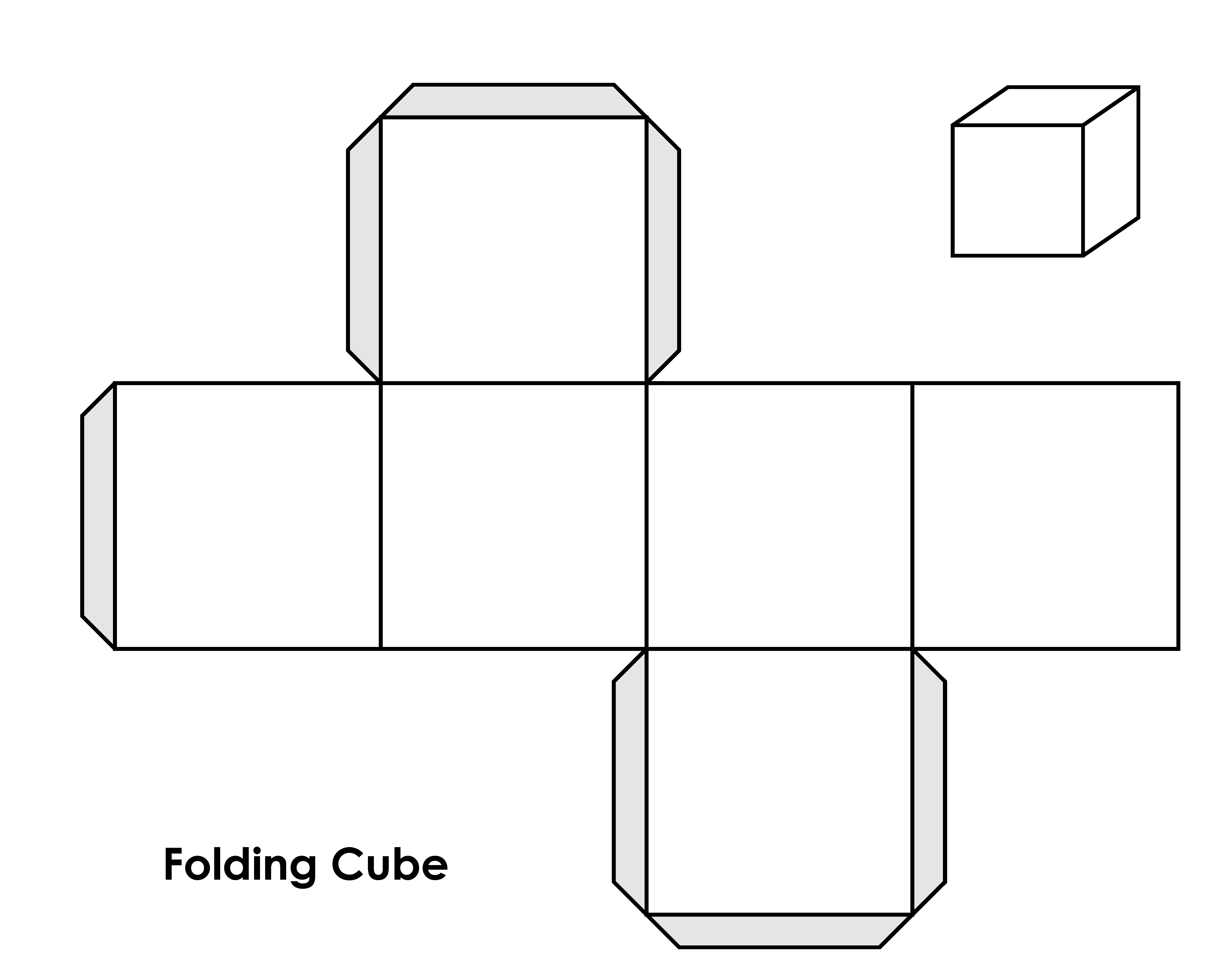 How to create a folded cube an easy way to start making your cube by downloading and folding this cube now cube template paper cube figet cube