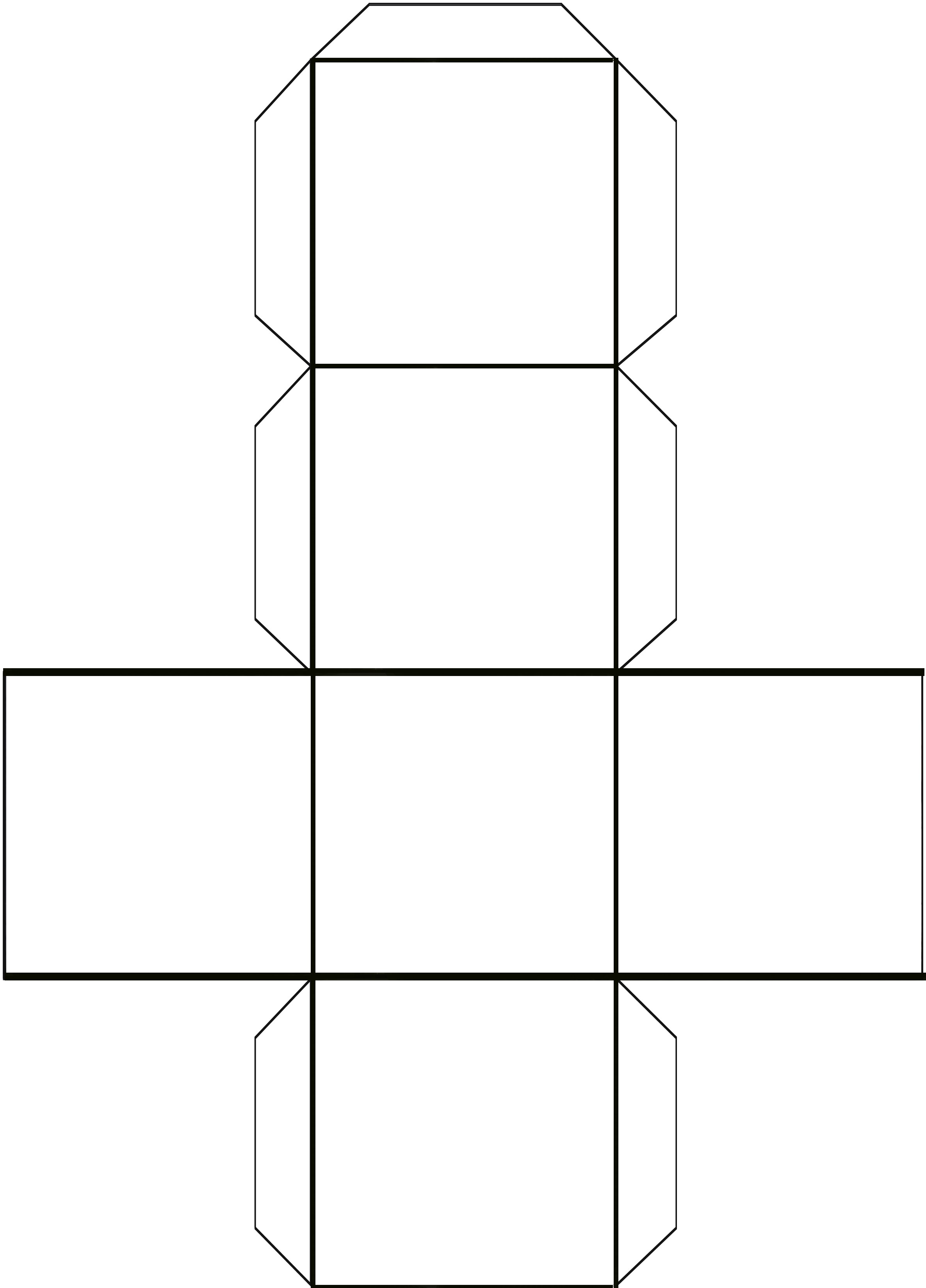 Printable cube pattern or template