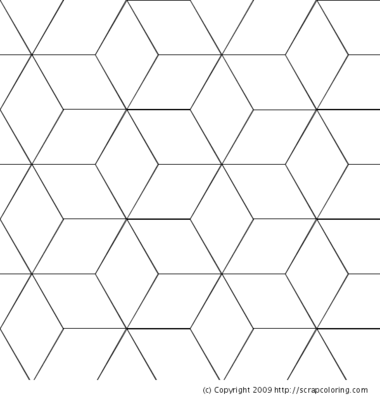 Cube coloring page