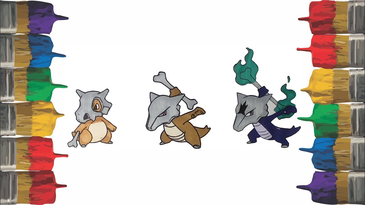 Pokemon coloring pages for kids painting color
