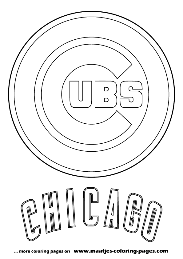 Mlb chicago cubs logo coloring pages