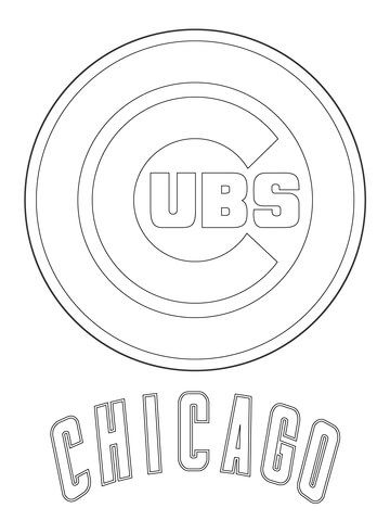 Chicago cubs logo coloring page from mlb category select from printable crafts of ctoons nature aâ baseball coloring pages cubs colors coloring pages