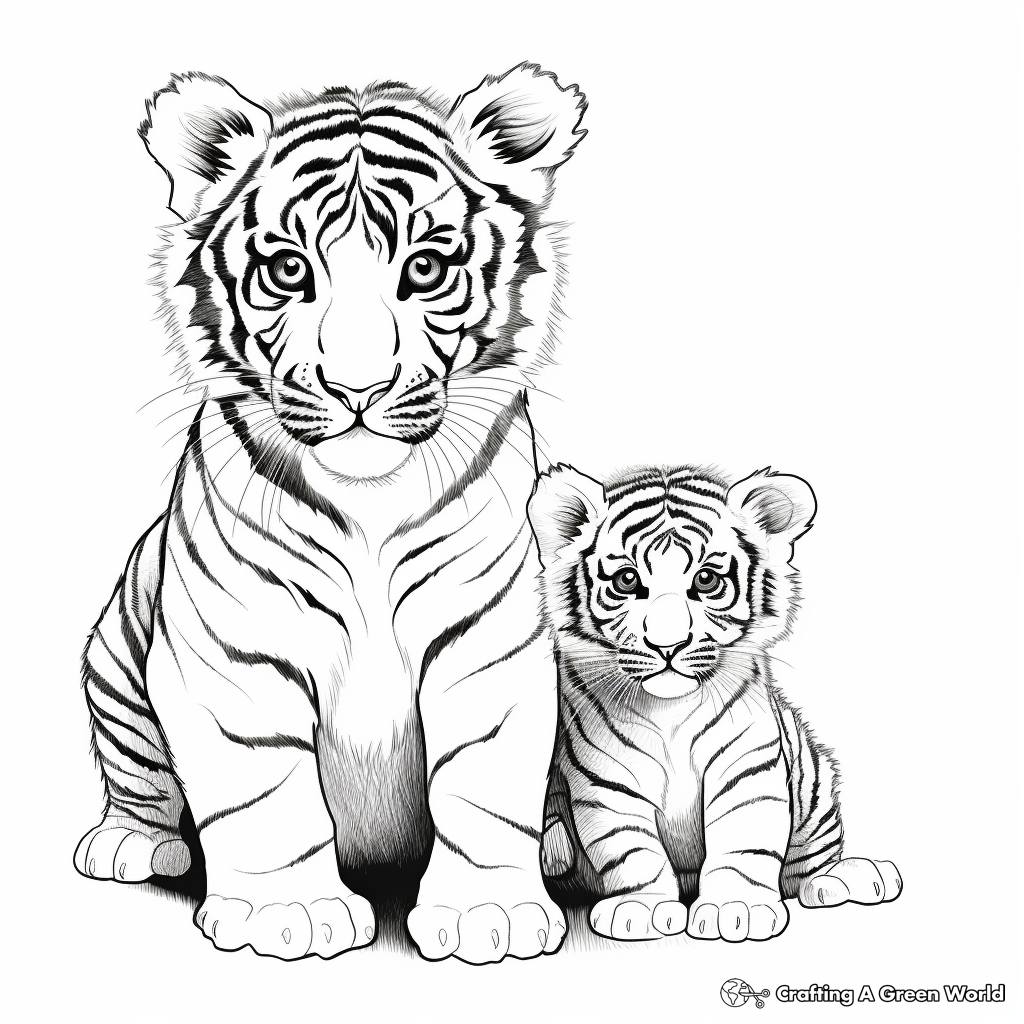 Tiger cub coloring pages