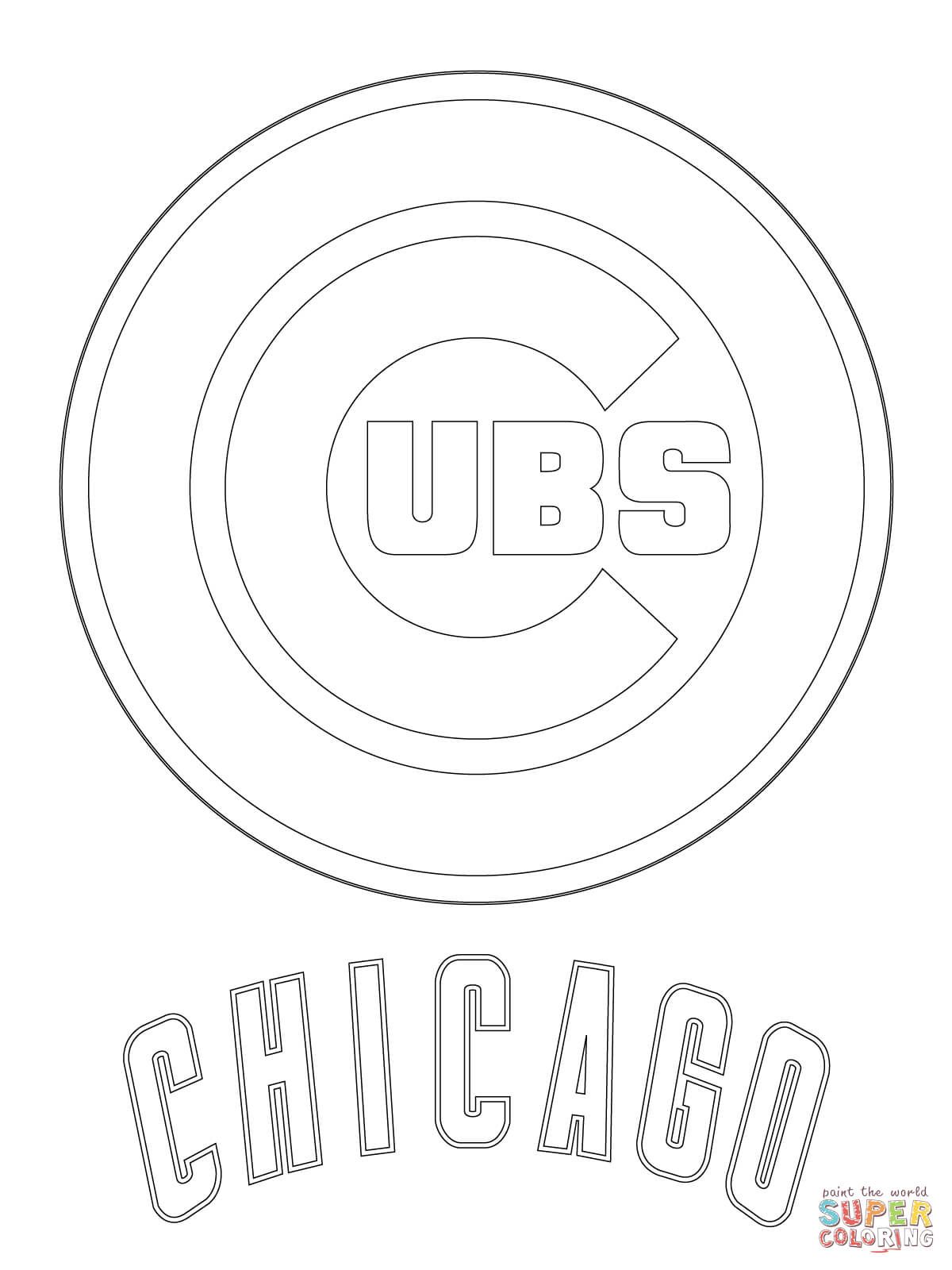 Chicago cubs logo coloring page from mlb category select from printable crafts of cartoons nâ baseball coloring pages chicago cubs sports coloring pages