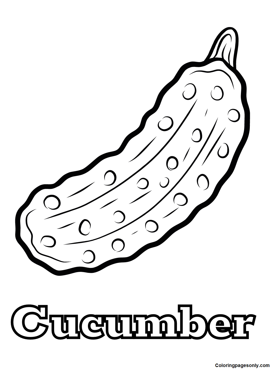 Cucumber coloring pages printable for free download