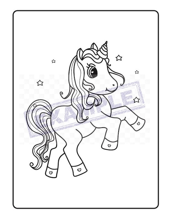 Dibujos para colorear de unicornios adorables pdf pletos x lindos unicornios para niãos