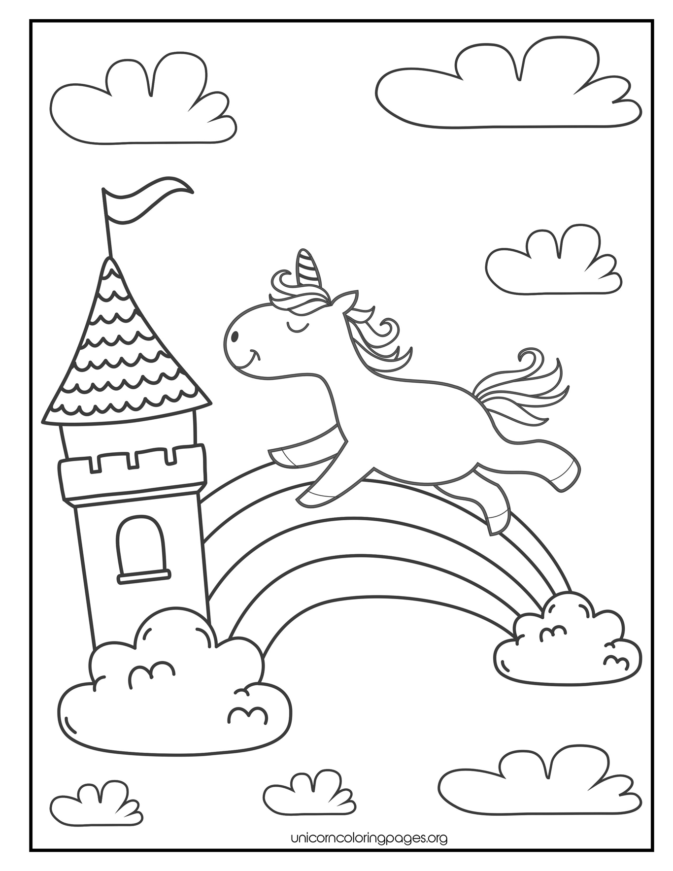 Unicorn coloring pages pdf unicorn coloring pages sheet