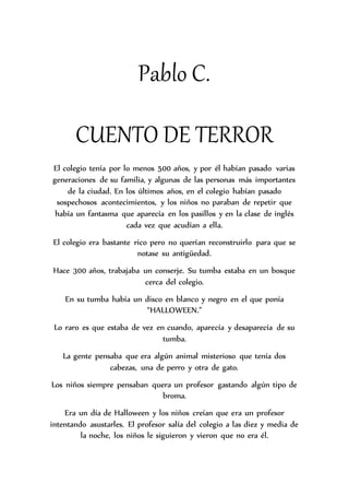 Cuentos de terror pdf