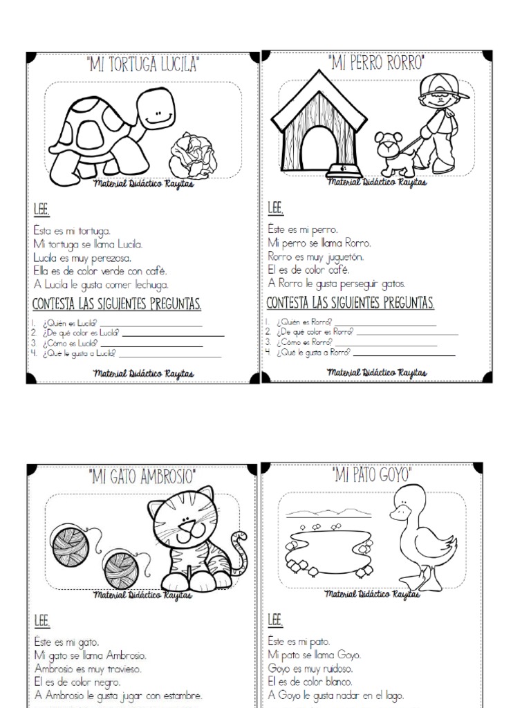Cuentos cortos con preguntas pdf