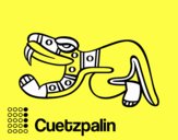 The aztecs days the lizard cuetzpalin coloring page