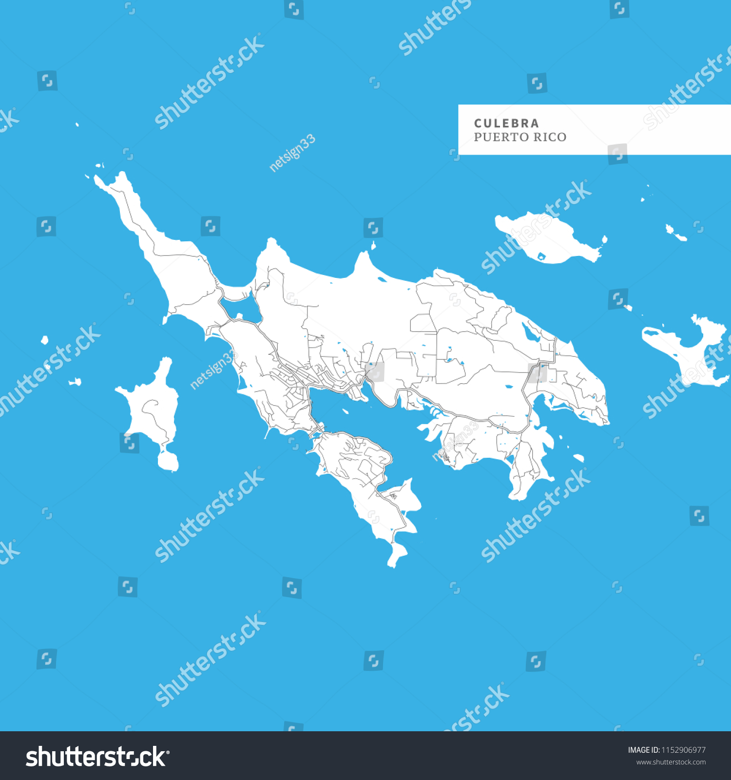 Culebra island map royalty