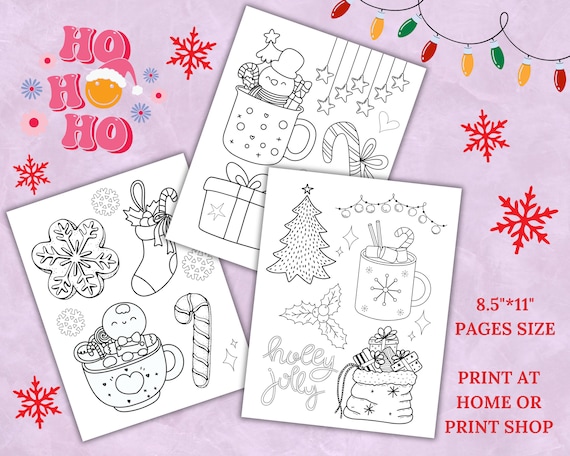 Christmas cup coloring pages x