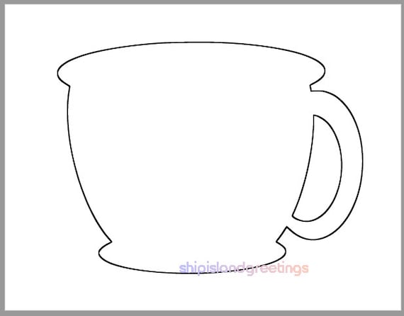 Inch tea cup template