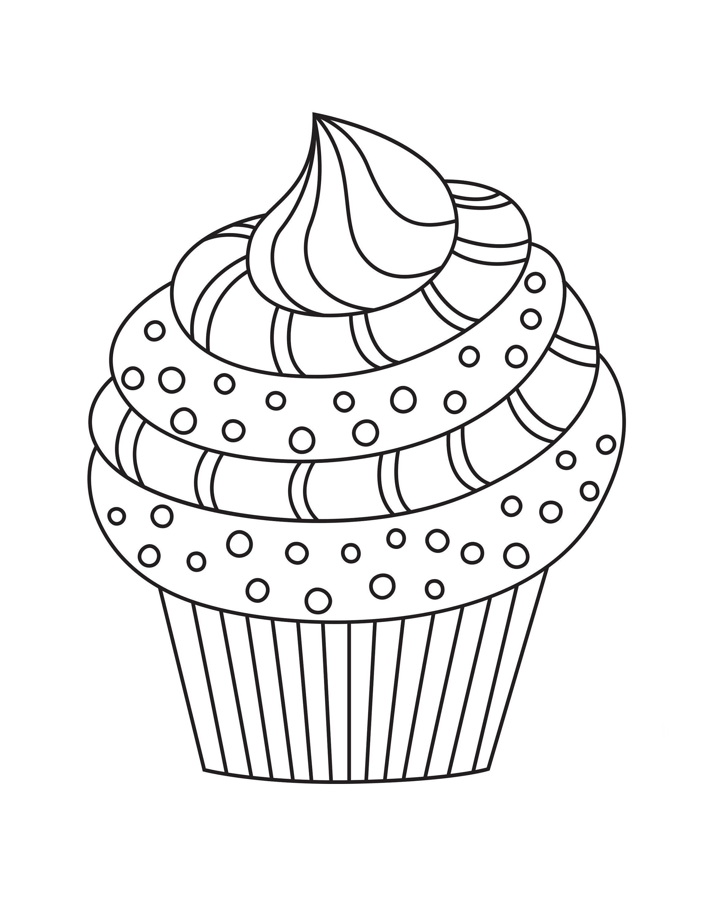 Cute cupcake coloring pages for kids cute printable coloring pages for children