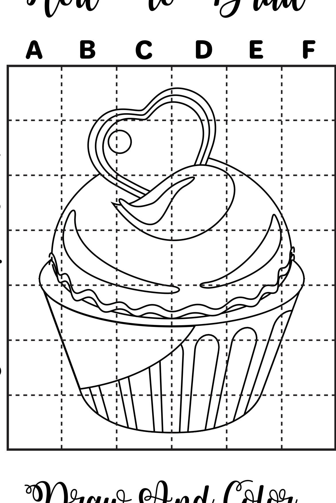 Cupcake coloring pages how to draw volume instant download