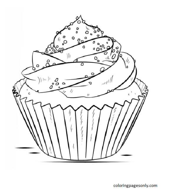 Cupcake coloring pages printable for free download