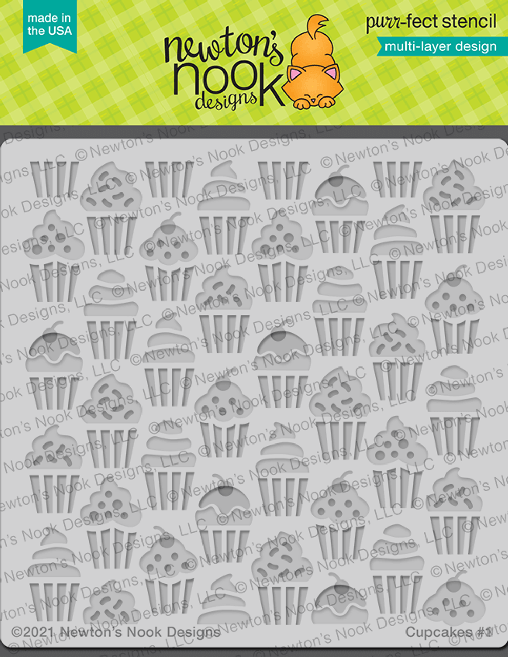 Cupcakes stencil set