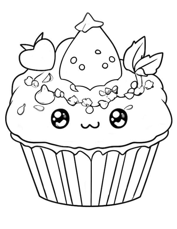 Irresistible cupcake coloring pages for kids and adults