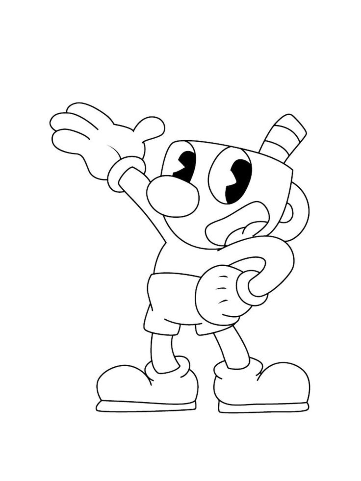 Cuphead coloring pages coloring pages coloring pages for kids cartoon drawings