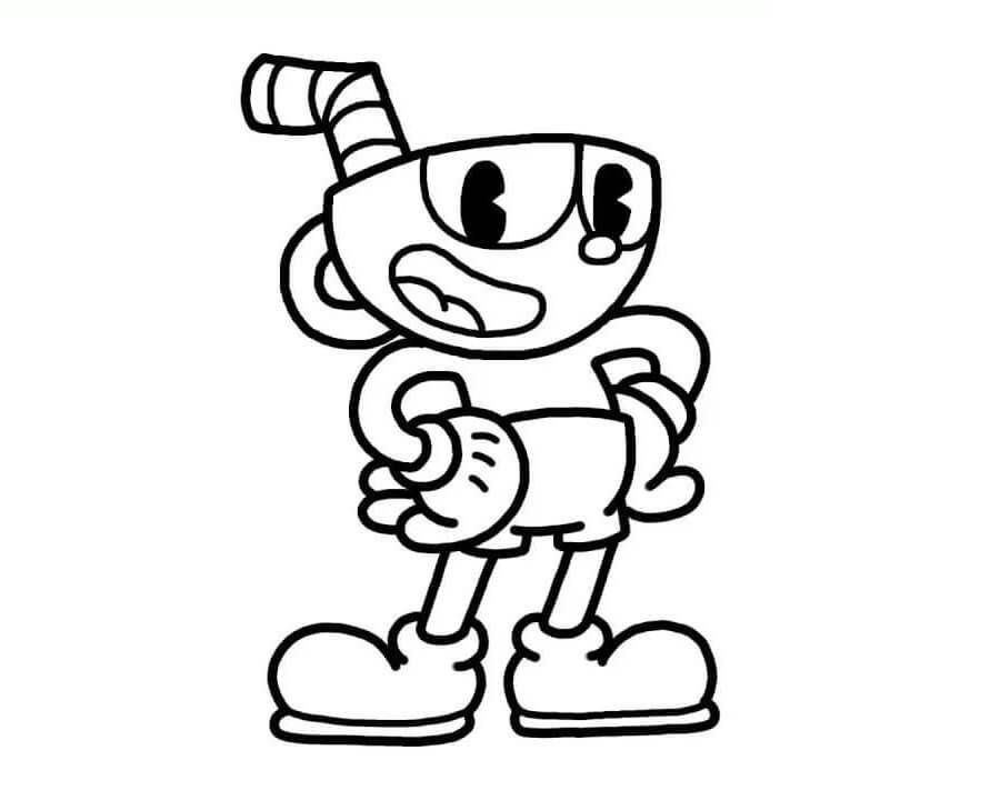 Cuphead coloring pages printable for free download