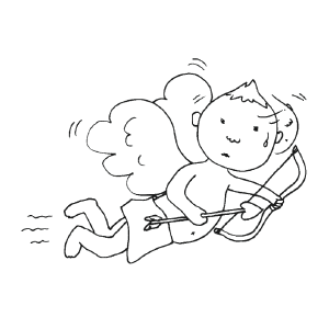 Cupid coloring page