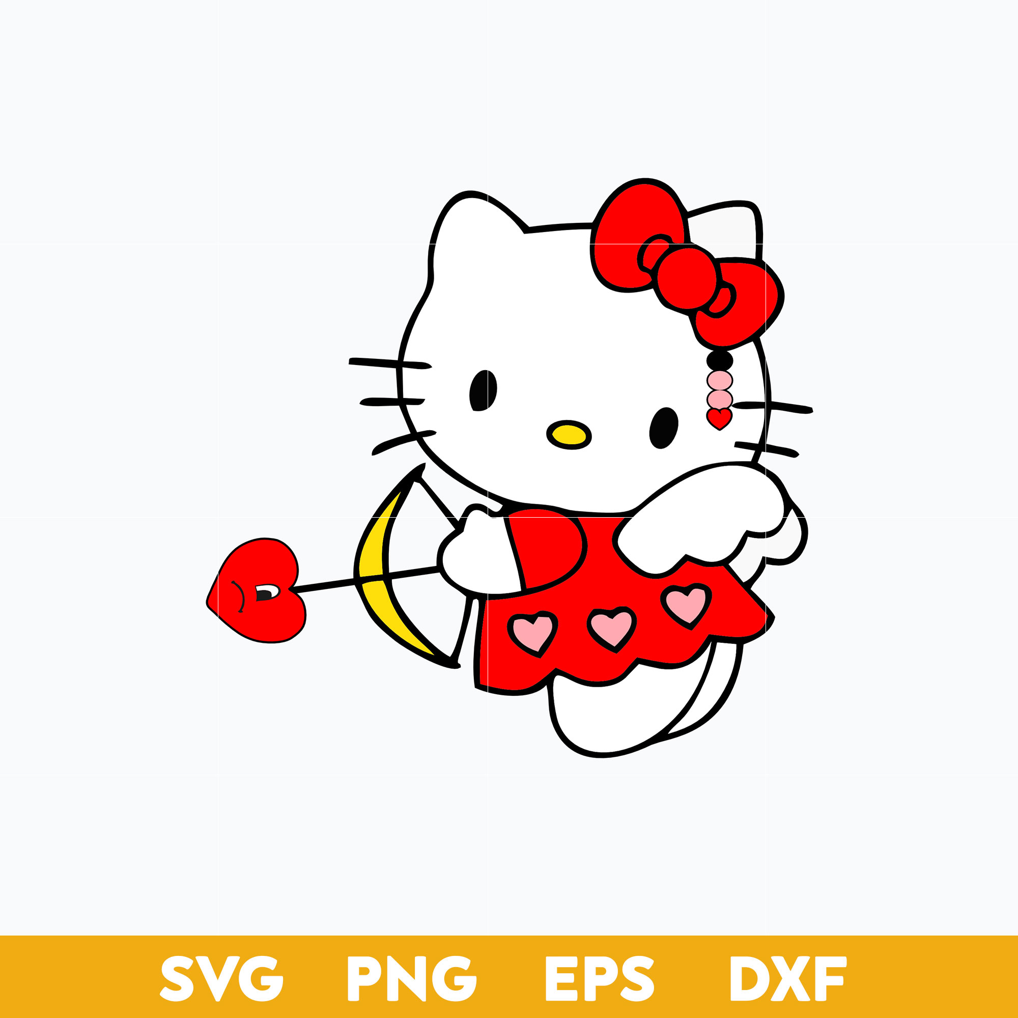 Hello kitty cupid svg hello kitty valentine svg valentine