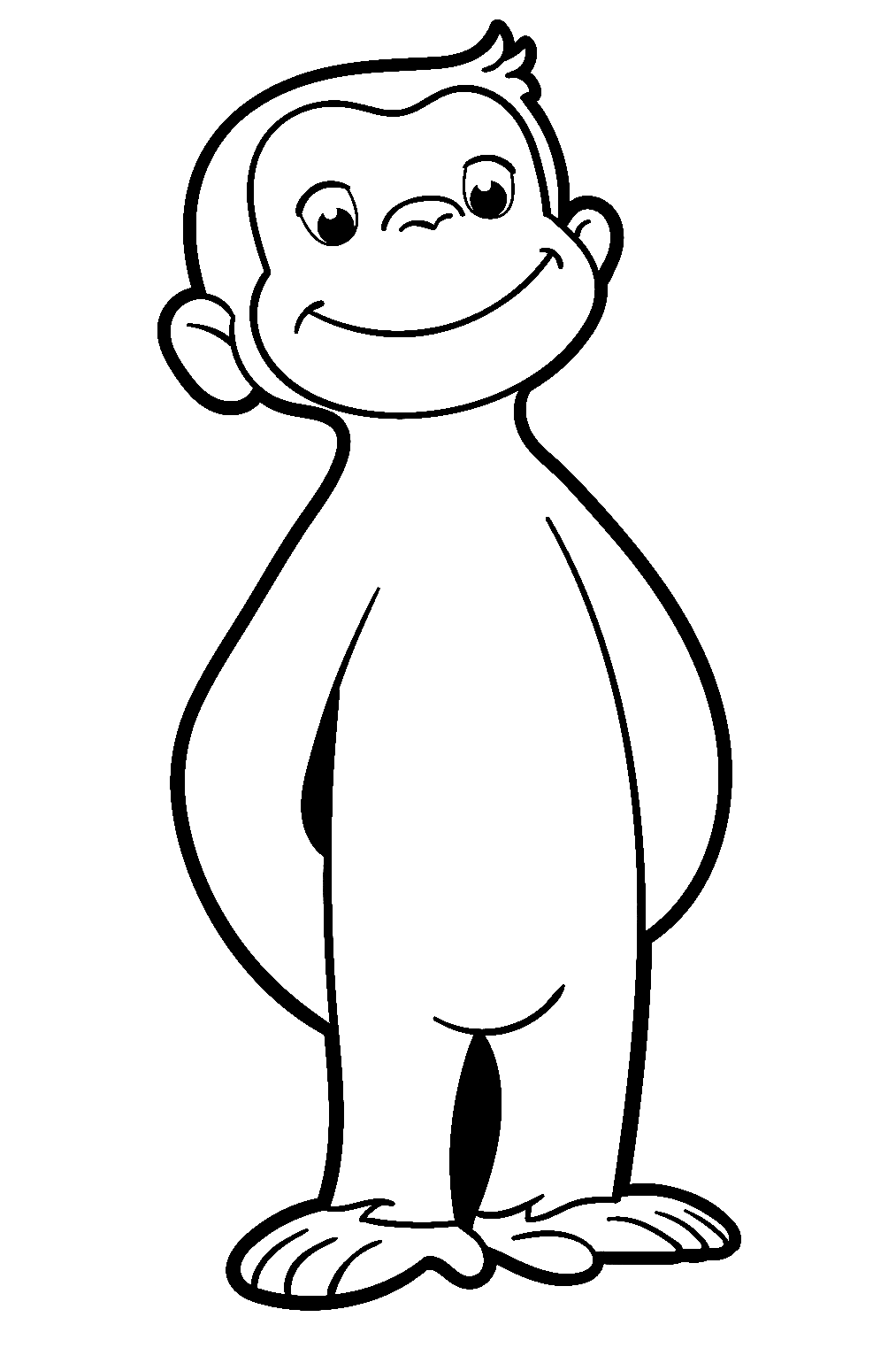 Curious george coloring pages printable for free download