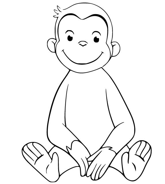 Curious george coloring pages printable for free download