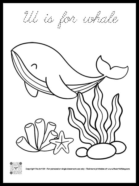 Letter o is for owl coloring pages â cursive font â the art kit