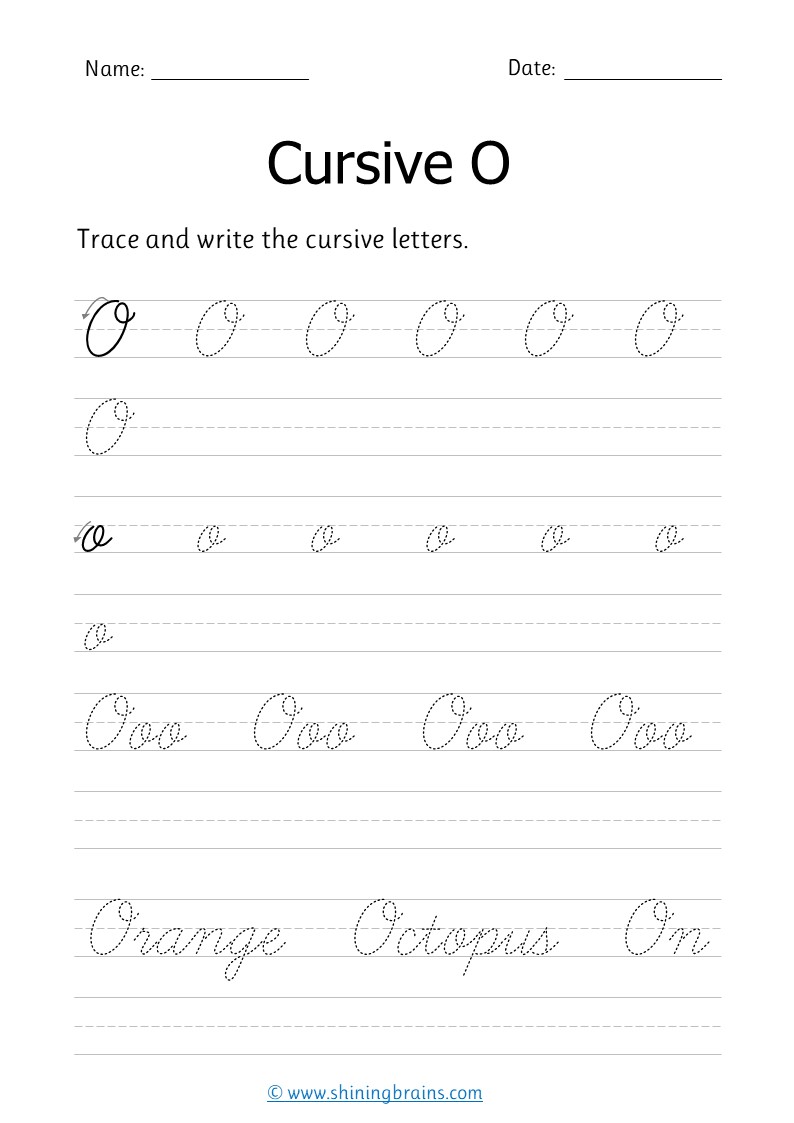 Cursive o
