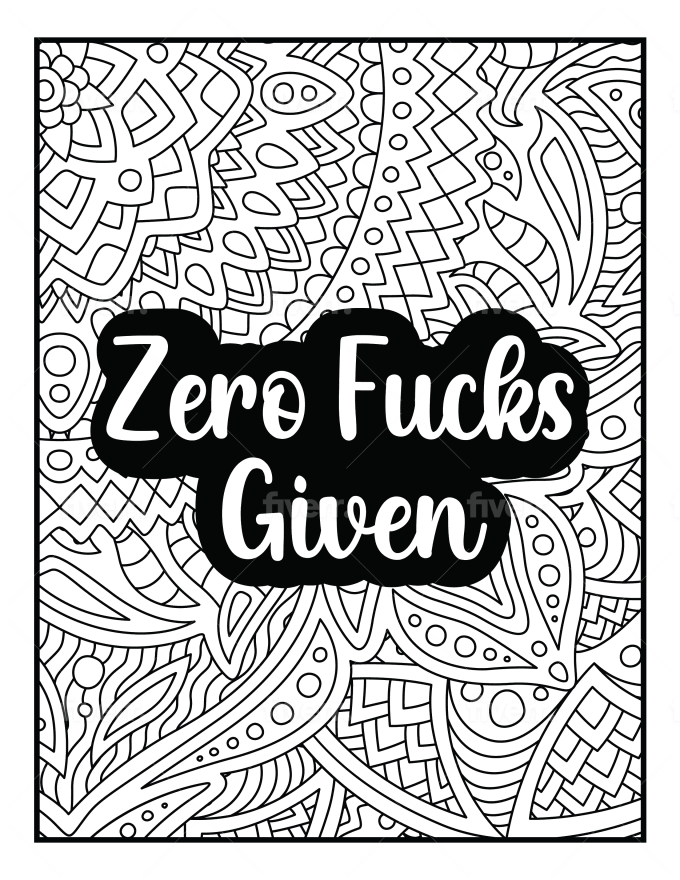 Create a swear word adult coloring book for kdp and etsy by imadedine