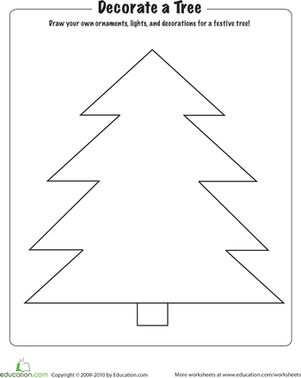 Christmas coloring decorate a tree worksheet education christmas worksheets christmas tree coloring page preschool christmas