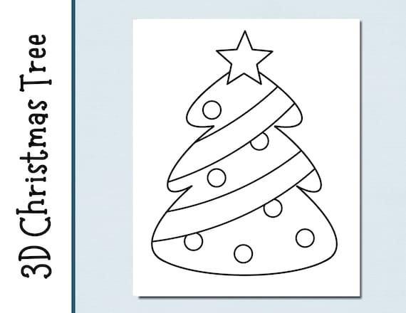 D christmas tree craft cut and paste christmas craft activity coloring activity christmas holiday toddler activity