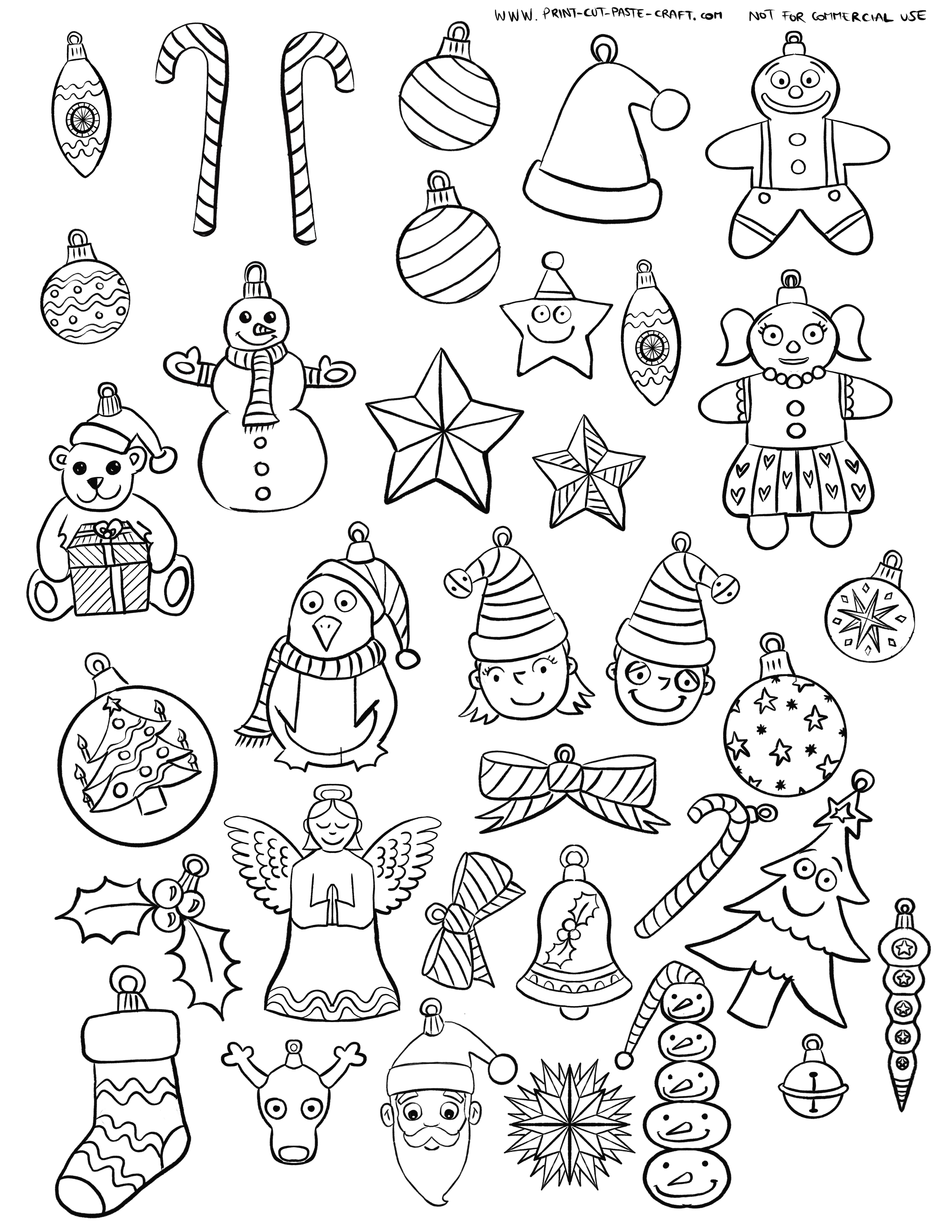 Color cut and paste your own christmas tree print cut paste craft