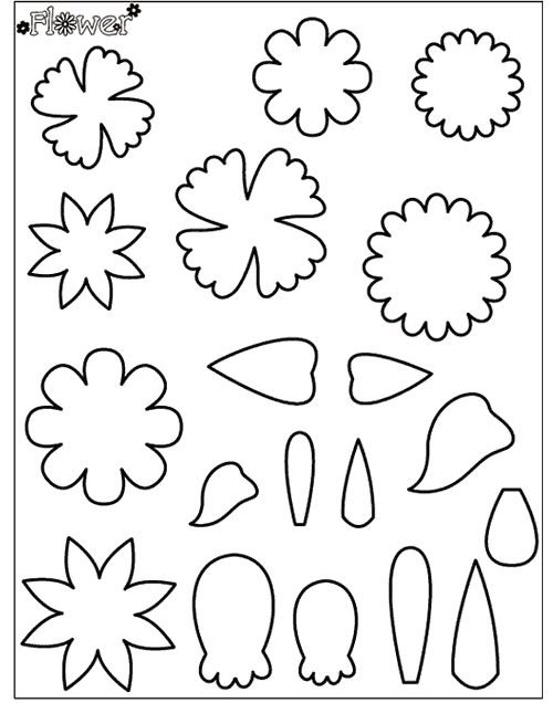 Flower template coloring flower coloring pages coloring pages flower template