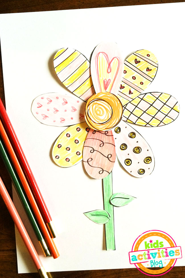 Printable flower cut out template