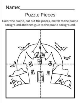 October fine motor color cut and paste puzzles by mslovejoyteaches