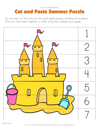 Cut and paste puzzle all kids network