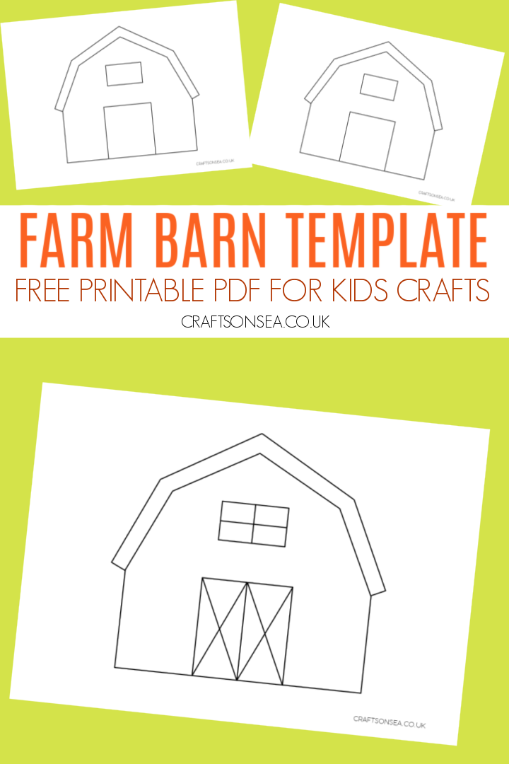 Farm barn template free printable