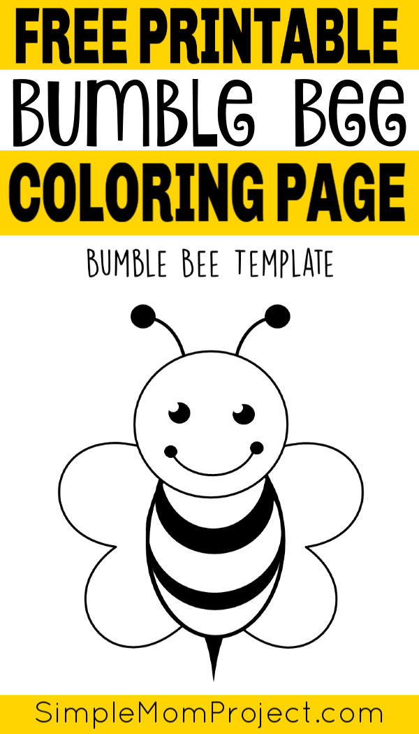 Free printable bee templates bee coloring pages bee template bee printables